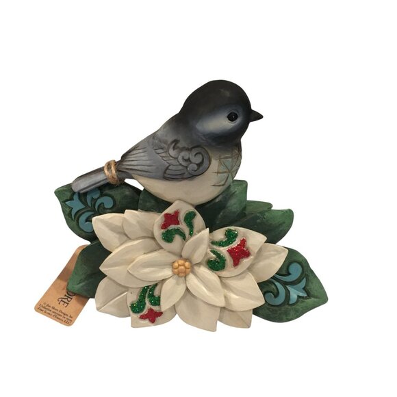 Jim Shore Hartland Creek Winter Wonderland Christmas Chickadee Figurine 2022 - Picture 1 of 8